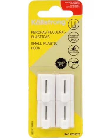 KALLSTRONG PEQUENOS GANCHOS DE PLÁSTICO ADESIVOS P01007B MULTICOLOR