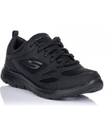 SKECHERS Sneakers Mujer Suited Negro-Negro NEGRO