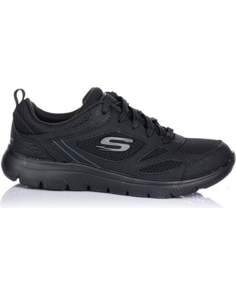 SKECHERS Sneakers Mujer Suited Negro-Negro NEGRO