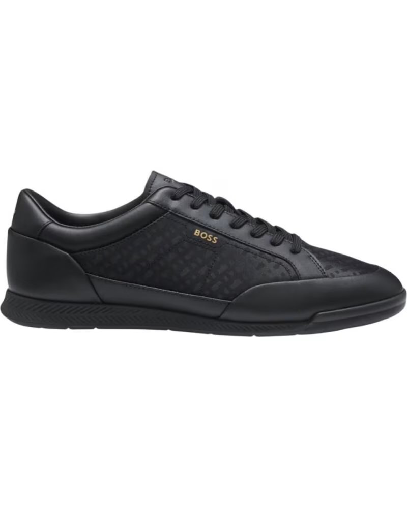 BOSS SNEAKERS UOMO NITAN LOWP NERE NEGRO