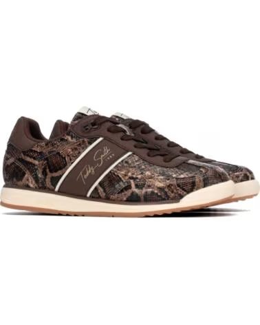 TEDDY SMITH 121005 BRAUNE SNEAKER MIT ANIMAL-PRINT MARRON
