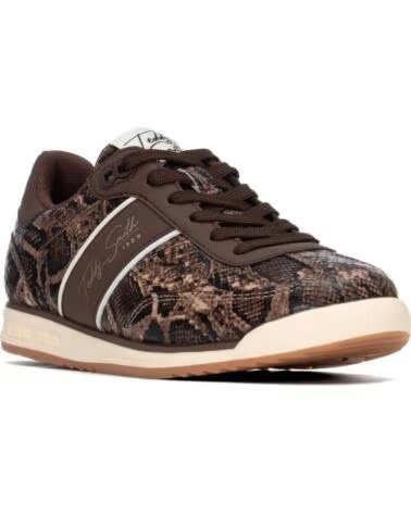 TEDDY SMITH 121005 BRAUNE SNEAKER MIT ANIMAL-PRINT MARRON