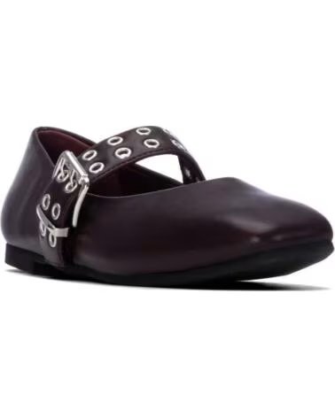XTI CHAUSSURES PLATES 146407 STYLE MARY JANE AVEC BOUCLE BURDEOS