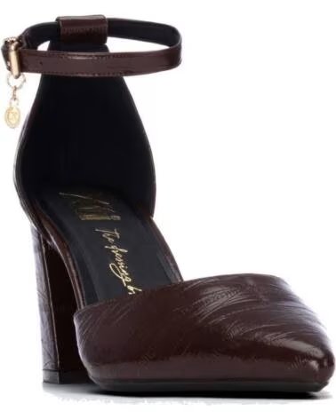 XTI SAPATOS DE SALTO LARGO E BICO FINO 146441 EM CASTANHO MARRON