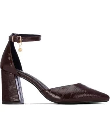 XTI DAMEN PUMPS MIT BLOCKABSATZ UND SPITZER FORM 146441 IN BRAUN MARRON
