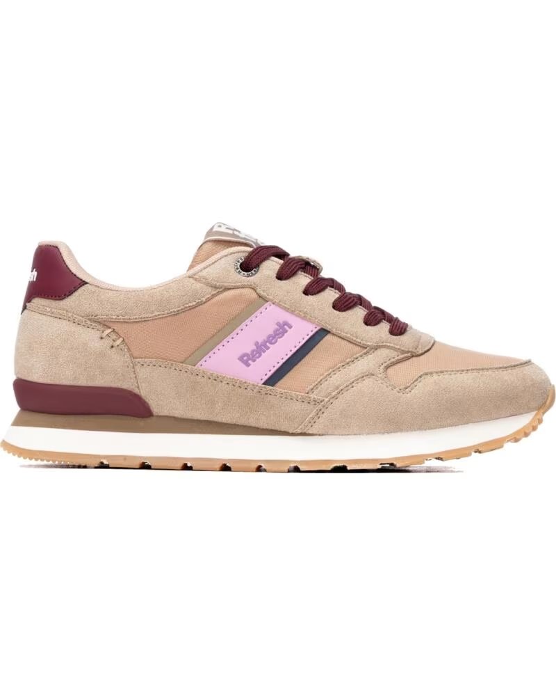 REFRESH ZAPATILLAS 176092 EN BEIGE CON DETALLES MULTITONO