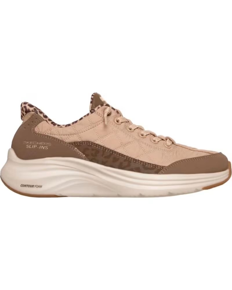 SKECHERS SNEAKERS MUJER CONTOUR FOAM COZY FIT LEOP MARRóN