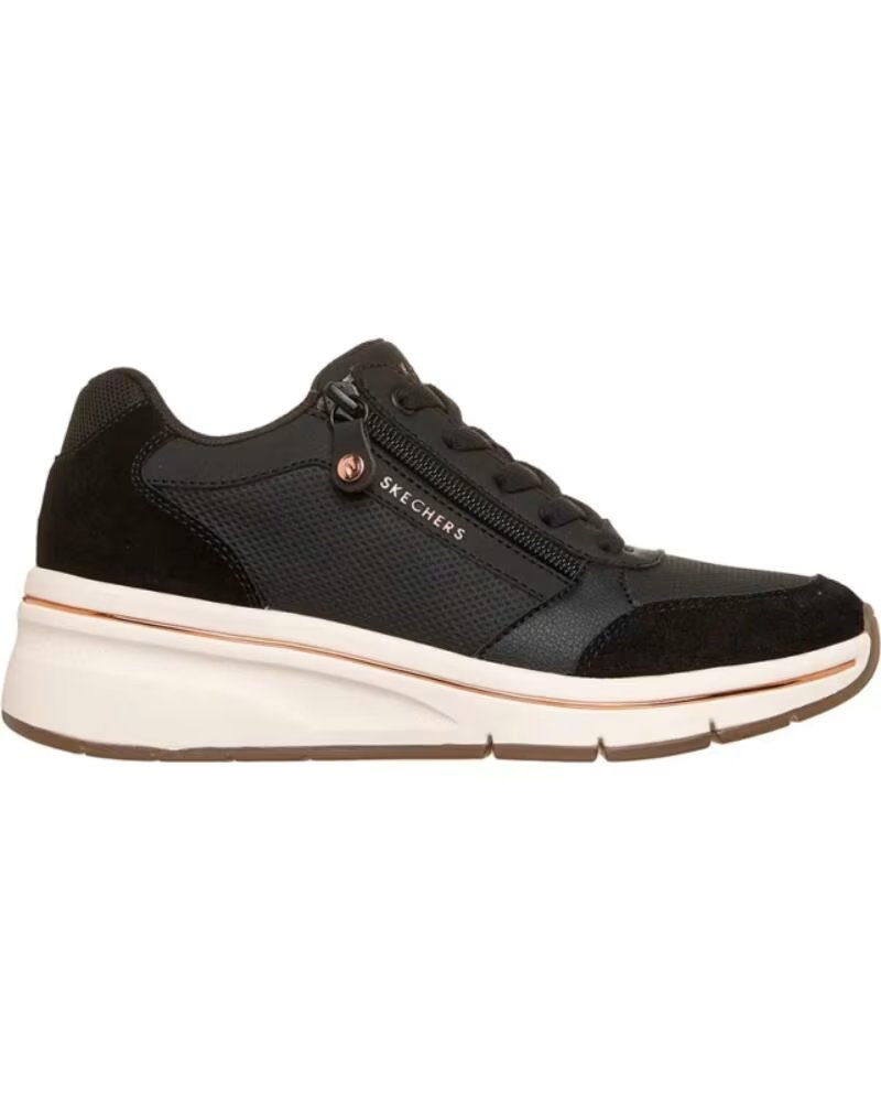 SKECHERS BILLION FLEX - LUXE UP SNEAKERS NERO NEGRO