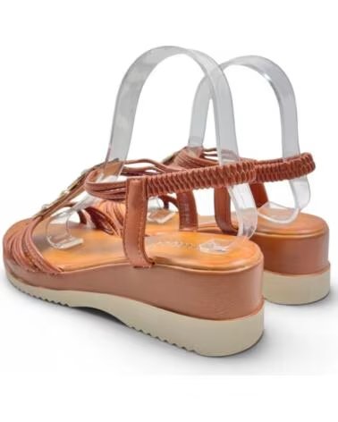 TIMBOS Sandalia cuna comoda de mujer camel 133373 MARRóN