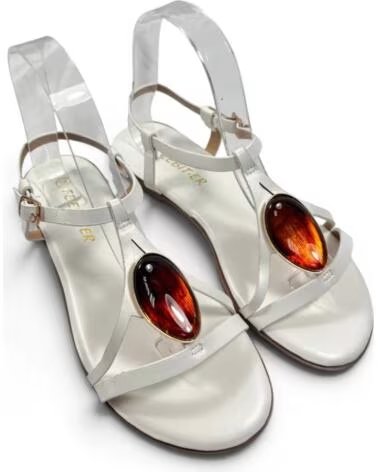 TIMBOS Sandalia plana mujer blanco 133377 BLANCO