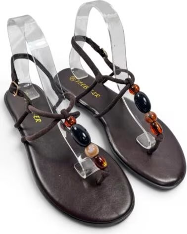 TIMBOS Sandalia esclava plana mujer marron 133372 MARRóN