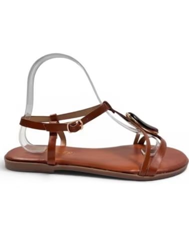 TIMBOS Sandalia plana mujer camel 133378 MARRóN