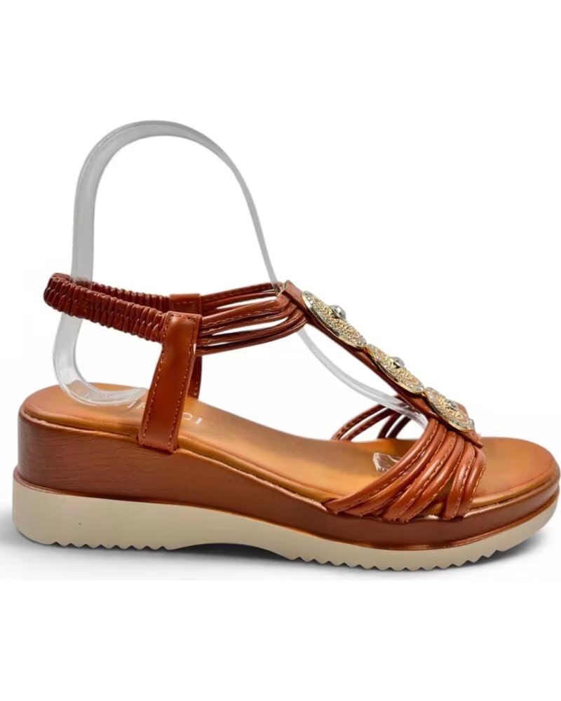 TIMBOS Sandalia cuna comoda de mujer camel 133373 MARRóN