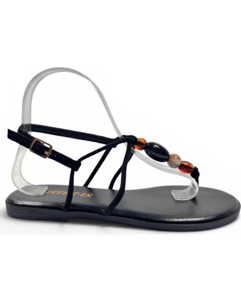 TIMBOS Sandalia esclava plana mujer negro 133371 NEGRO