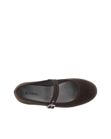 VICTORIA ODA MARY JANE VELLUTO MARRONE MARRON