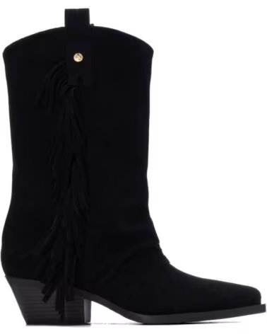 XTI BOTAS ALTAS ESTILO COWBOY 146056 CON FLECOS NEGRO