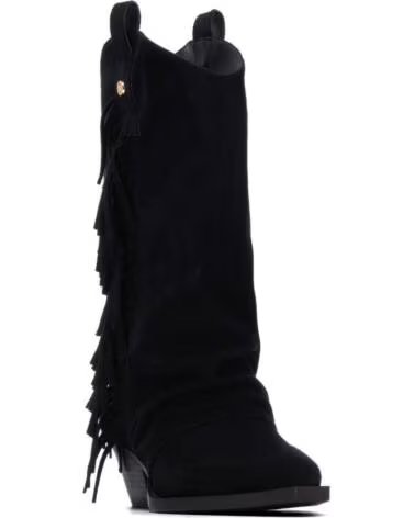 XTI BOTAS ALTAS ESTILO COWBOY 146056 CON FLECOS NEGRO