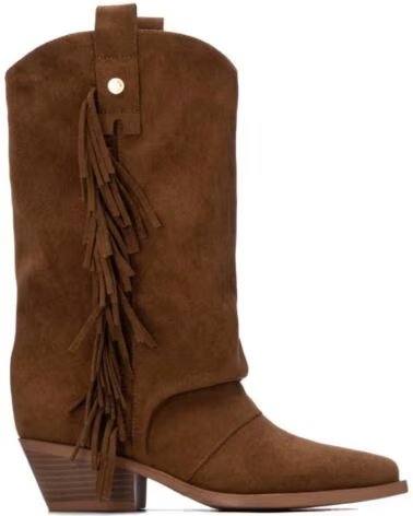 XTI 146056 STIVALI STILE COWBOY CON FRANGE COLORE CAMEL