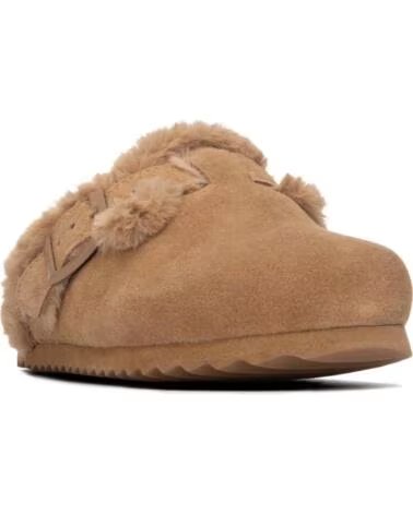 XTI LEATHER CLOGS WITH PADDED LINING 154096 CAMEL