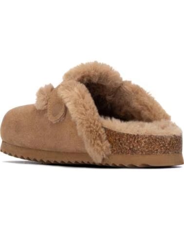 XTI LEATHER CLOGS WITH PADDED LINING 154096 CAMEL