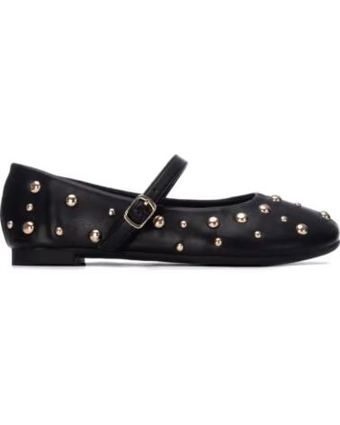 XTI 154167 BAILARINA PRETA COM TACHAS E FIVELA NEGRO