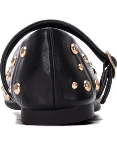 XTI 154167 BAILARINA PRETA COM TACHAS E FIVELA NEGRO