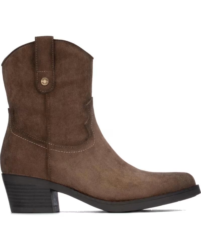 REFRESH Botines de Tacon Mujer 176144 Taupe MARRóN