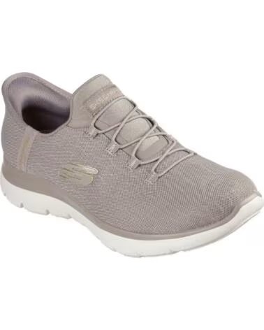 SKECHERS 150128 SCARPE CASUAL DA DONNA SLIP-INS TAUPE