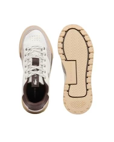 LACOSTE SLAM BREAK SNEAKER OFF WHT-DK BRW BEIGE