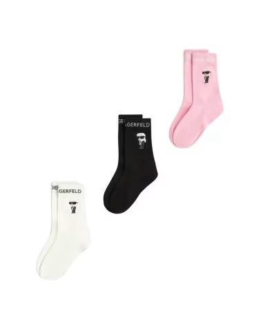 KARL LAGERFELD 3-PACK IKONIK MULTICOLOURED SOCKS MULTICOLOR