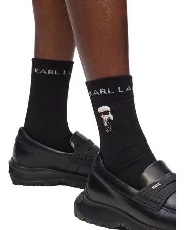 KARL LAGERFELD K-IKON 3-PACK BLACK SOCKS NEGRO