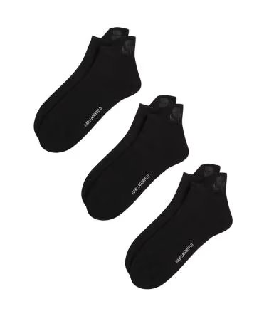 KARL LAGERFELD K-KAMEO SNEAKER SOCK 3P NEGRO