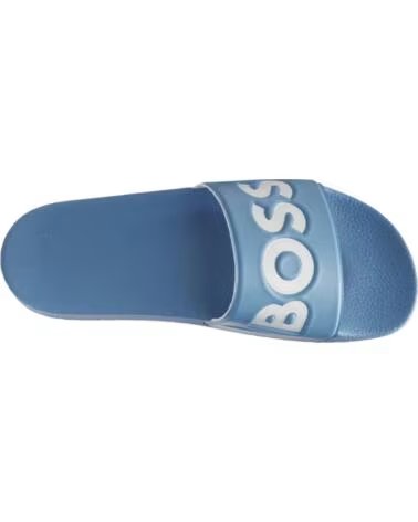 HUGO BOSS CIABATTE UOMO ESTATE ARYEH SLID NPVIG 50536835 CELESTE AZUL