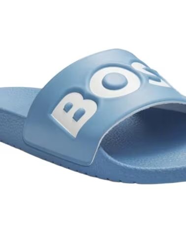 HUGO BOSS CIABATTE UOMO ESTATE ARYEH SLID NPVIG 50536835 CELESTE AZUL