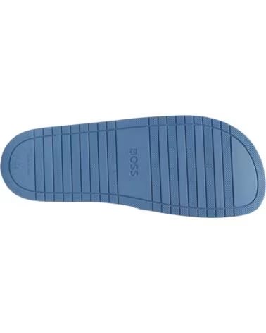 HUGO BOSS CIABATTE UOMO ESTATE ARYEH SLID NPVIG 50536835 CELESTE AZUL