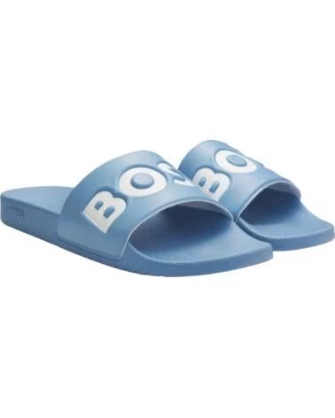 HUGO BOSS CIABATTE UOMO ESTATE ARYEH SLID NPVIG 50536835 CELESTE AZUL