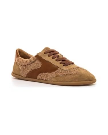 MTNG 53900 ZAPATILLAS BAREFOOT DE PIEL Y BORREGUITO BEIGE