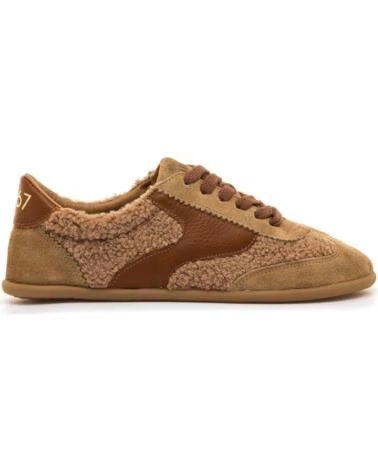 MTNG 53900 ZAPATILLAS BAREFOOT DE PIEL Y BORREGUITO BEIGE