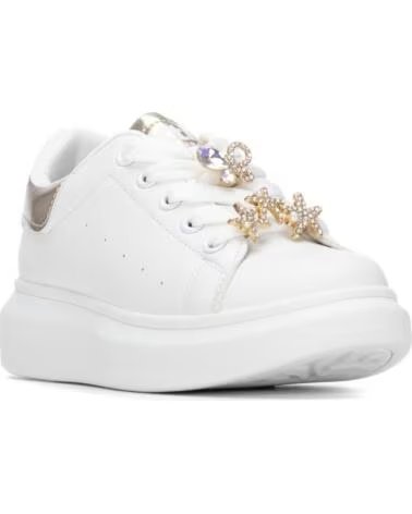 XTI BASKETS FILLE 154057 03 BLANCHES ET DÉTAILS DORÉS BLANCO