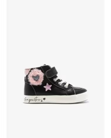 CONGUITOS ZAPATILLAS DE LONA NIÑA COSH282119 NEGRO