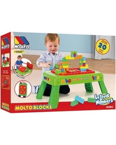 MOLTO BAUSTEINE SPIELTISCH LETTERS & NUMBERS FÜR BABYS MULTICOLOR