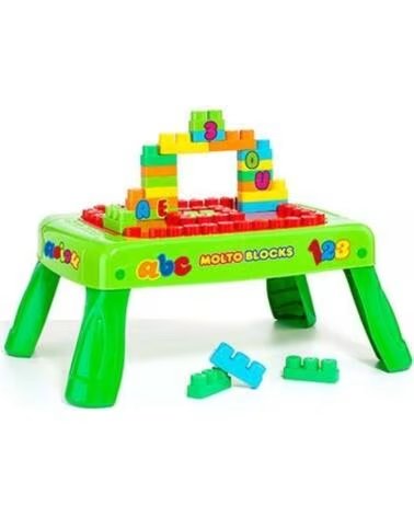 MOLTO BAUSTEINE SPIELTISCH LETTERS & NUMBERS FÜR BABYS MULTICOLOR