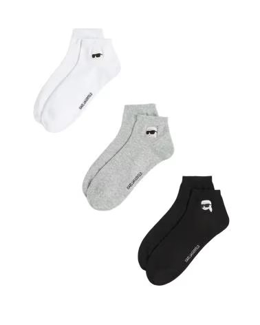 KARL LAGERFELD PACK OF 3 IKON SNEAKER SOCKS MULTICOLOR