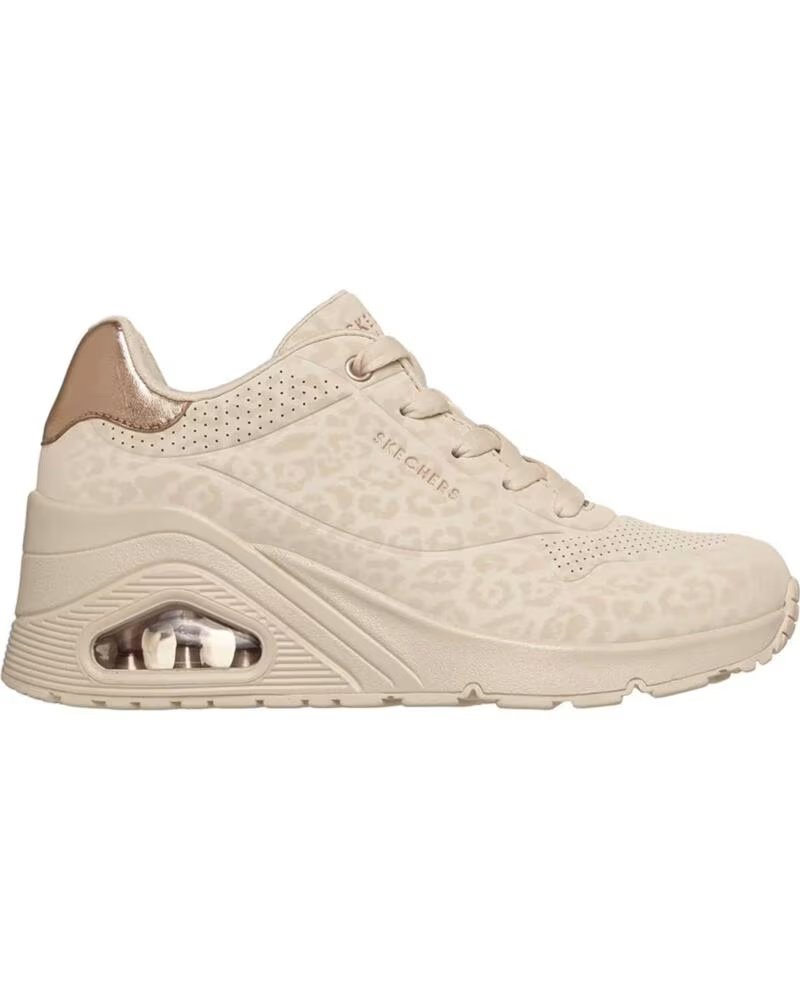 SKECHERS UNO WEDGE SAFARI DAZE BEIGE