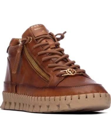 CARMELA 164392 STIVALETTI CASUAL IN PELLE CON ZIP A VISTA CAMEL