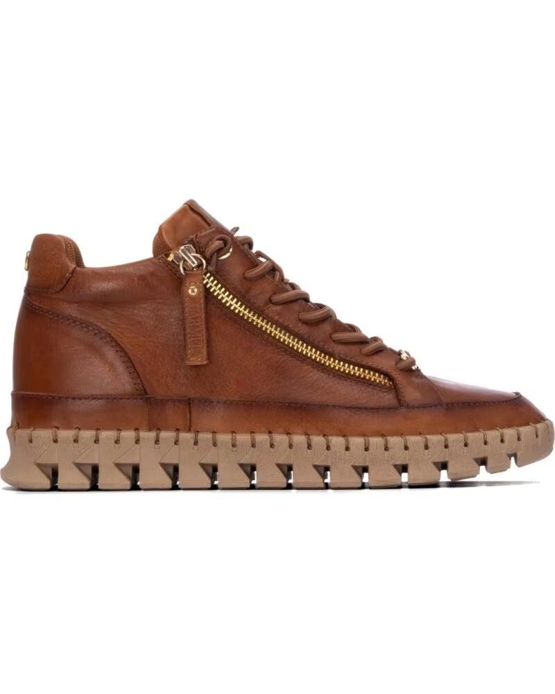 CARMELA 164392 STIVALETTI CASUAL IN PELLE CON ZIP A VISTA CAMEL