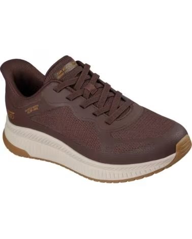 SKECHERS BOBS SPORT SQUAD CH SCARPE UOMO MARRONE MARRON