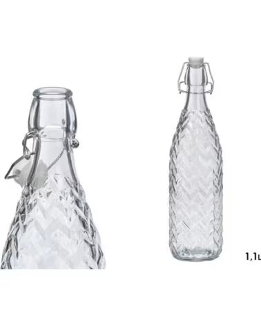 VIVALTO BOTELLA DE VIDRIO CON CIERRE HERMÉTICO MULTICOLOR