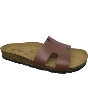 KATOSINES BIO-SANDALEN AUS LEDER BEQUEME LEDERDECKSOHLE FÜR DAMEN GRÖSSEN 36 BIS 41 HERGESTELLT IN SPANIEN MODELL 130 BRAUN MARR