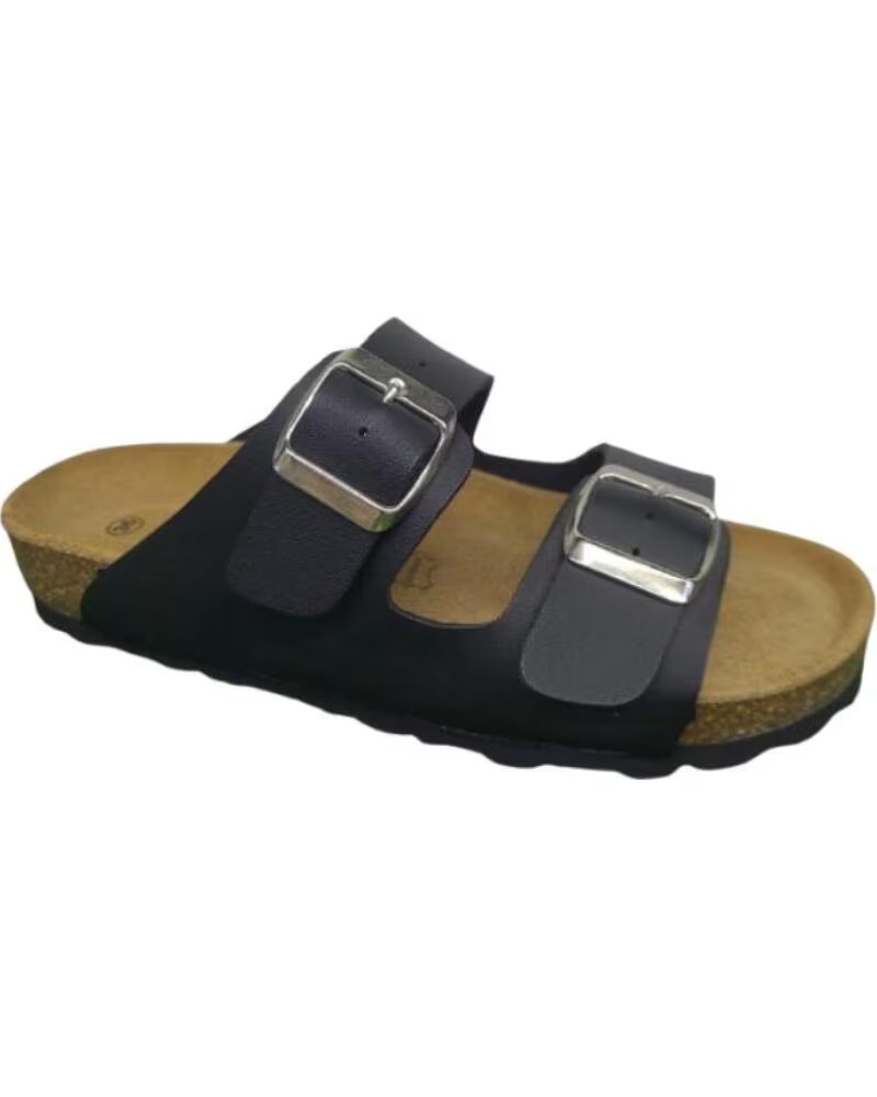 KATOSINES Sandalia abierta comoda plantilla de piel para hombre Tallas 39 a 46 Hecho en Espana Modelo 110 NEGRO